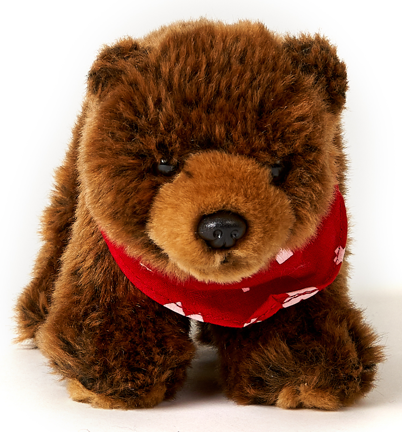 Brown bear with scarf, standing (small) - 20 cm