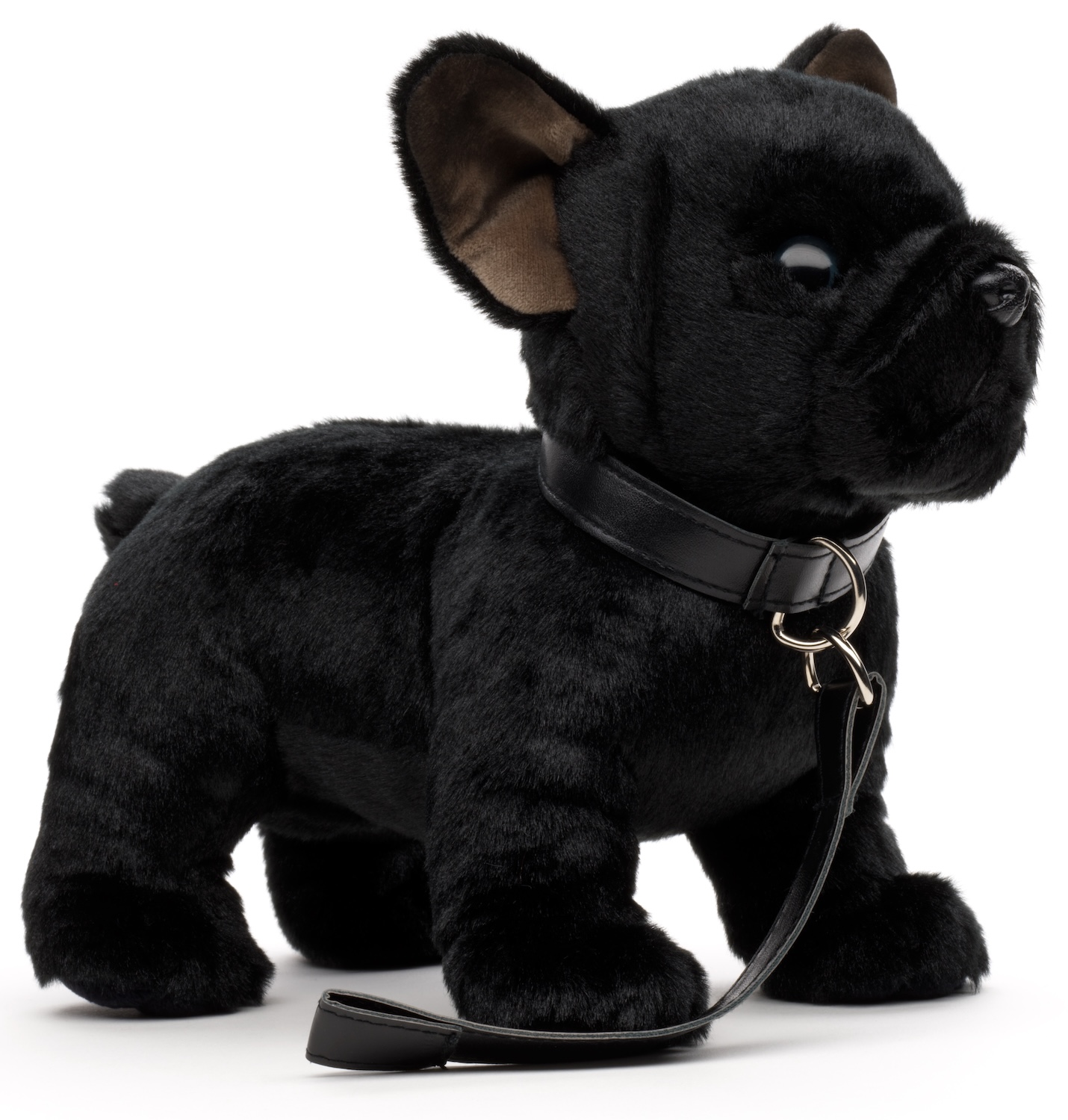 Französische Bulldogge (schwarz) - Mit Leine - 26 cm (Länge) - 'Eco-Line' - 100 % recyceltes Material