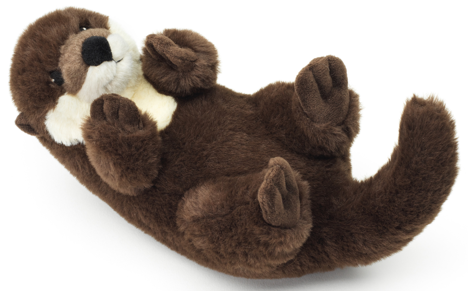 Otter Back Swimmer - Fur And Stuffing From Recycled Material - 26 cm (length) 