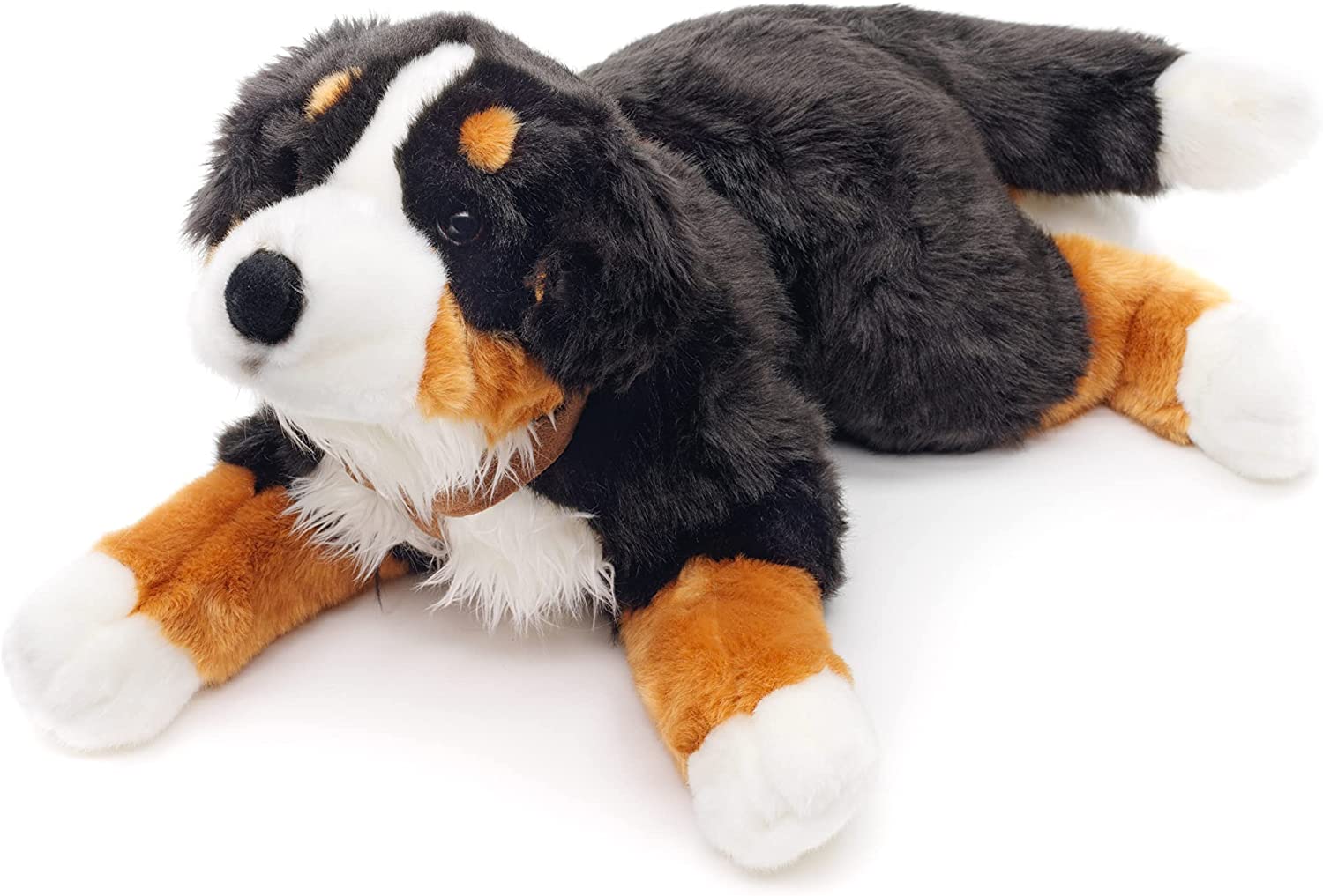 Bernese mountain dog with harness, lying - 62 cm (length) 