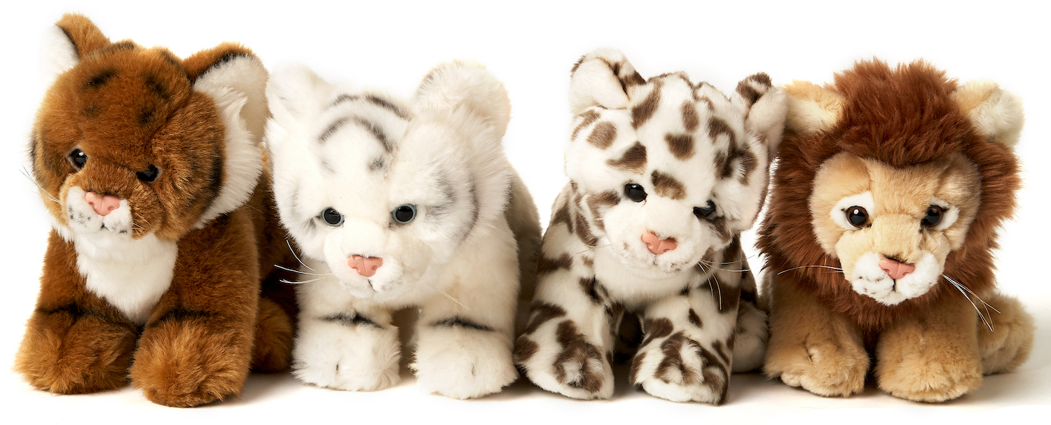  Lion, Tiger, Snow leopard- 19 cm (height)