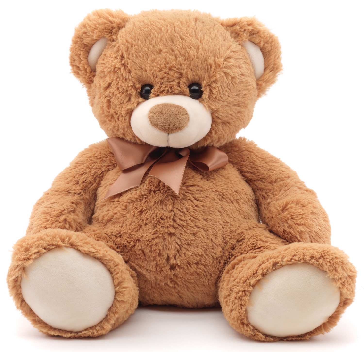 Teddy with Bow, (light brown) - 36 cm (height)  