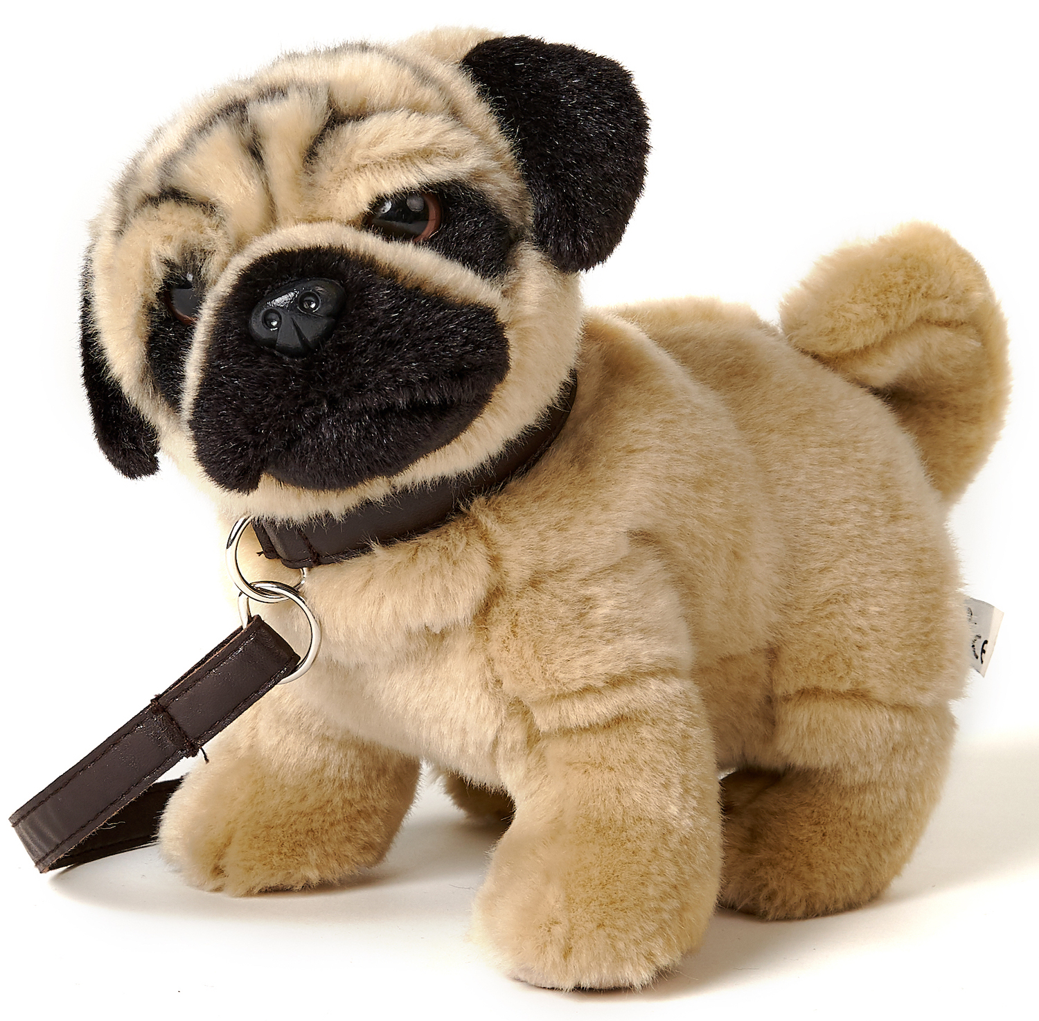 Pug, standing (with leash) - 21 cm (height) 