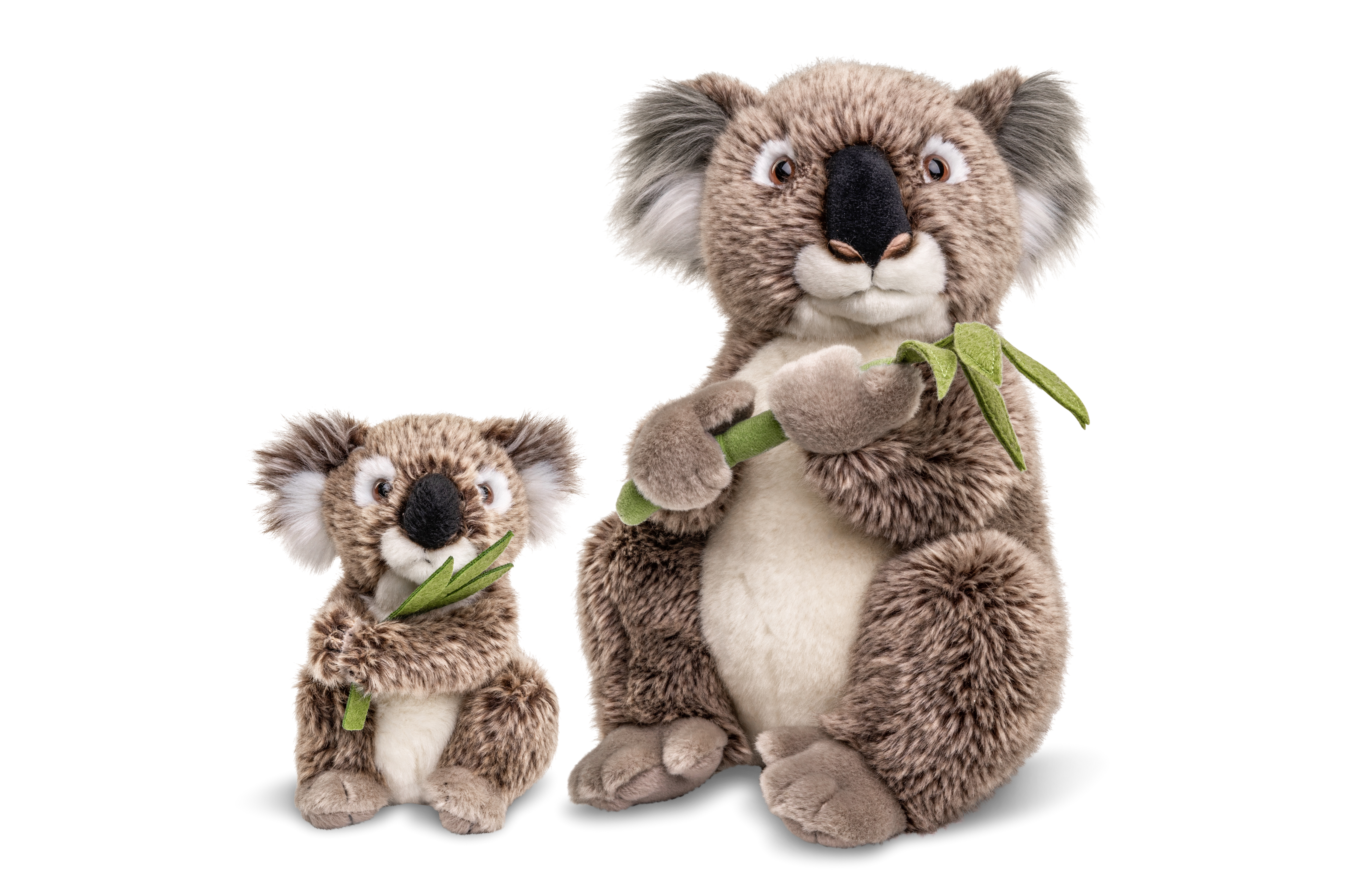 Koala with leaf, sitting-16 cm OR 30 cm (height)