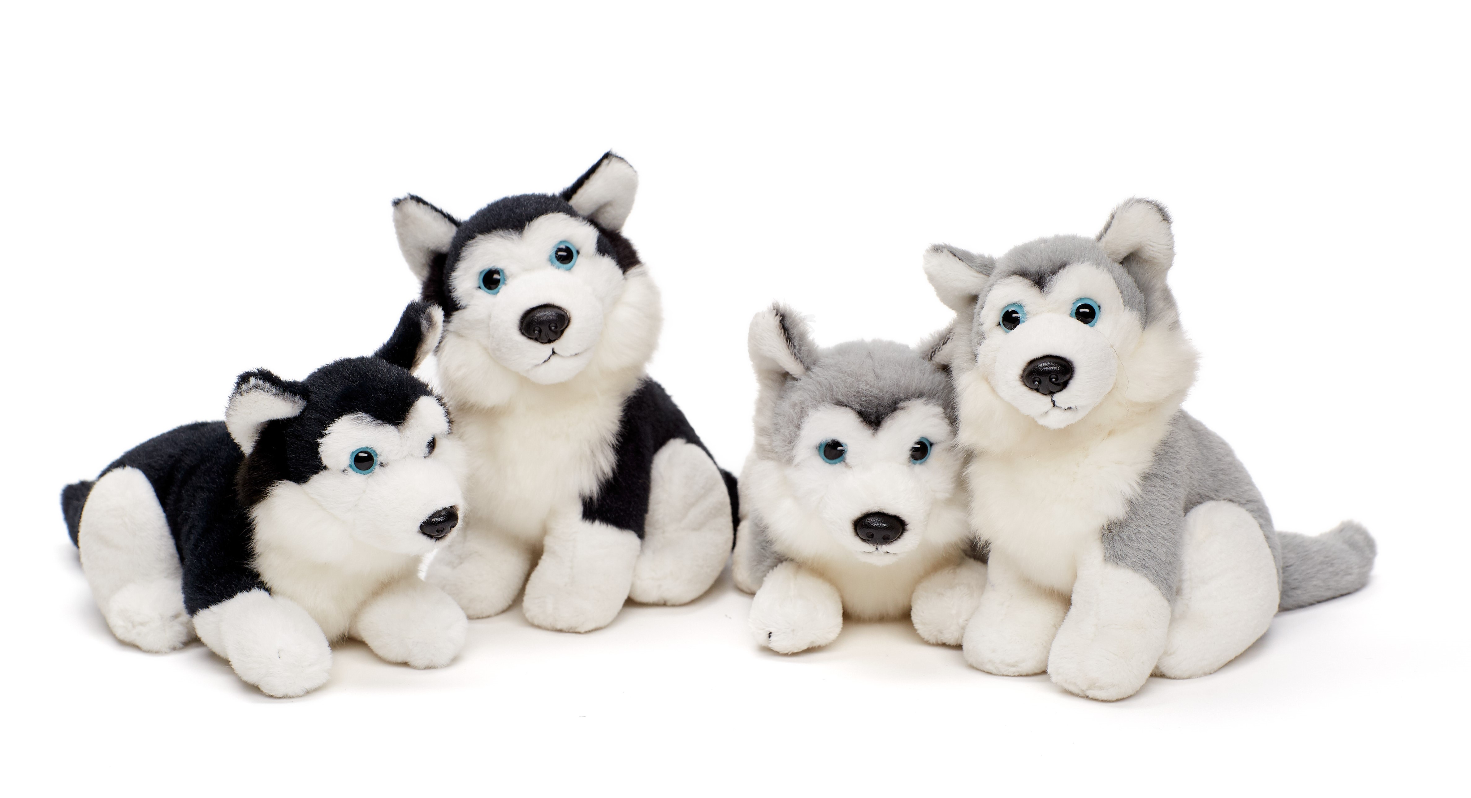 Husky Gray, Sitting - 16 cm (height) 