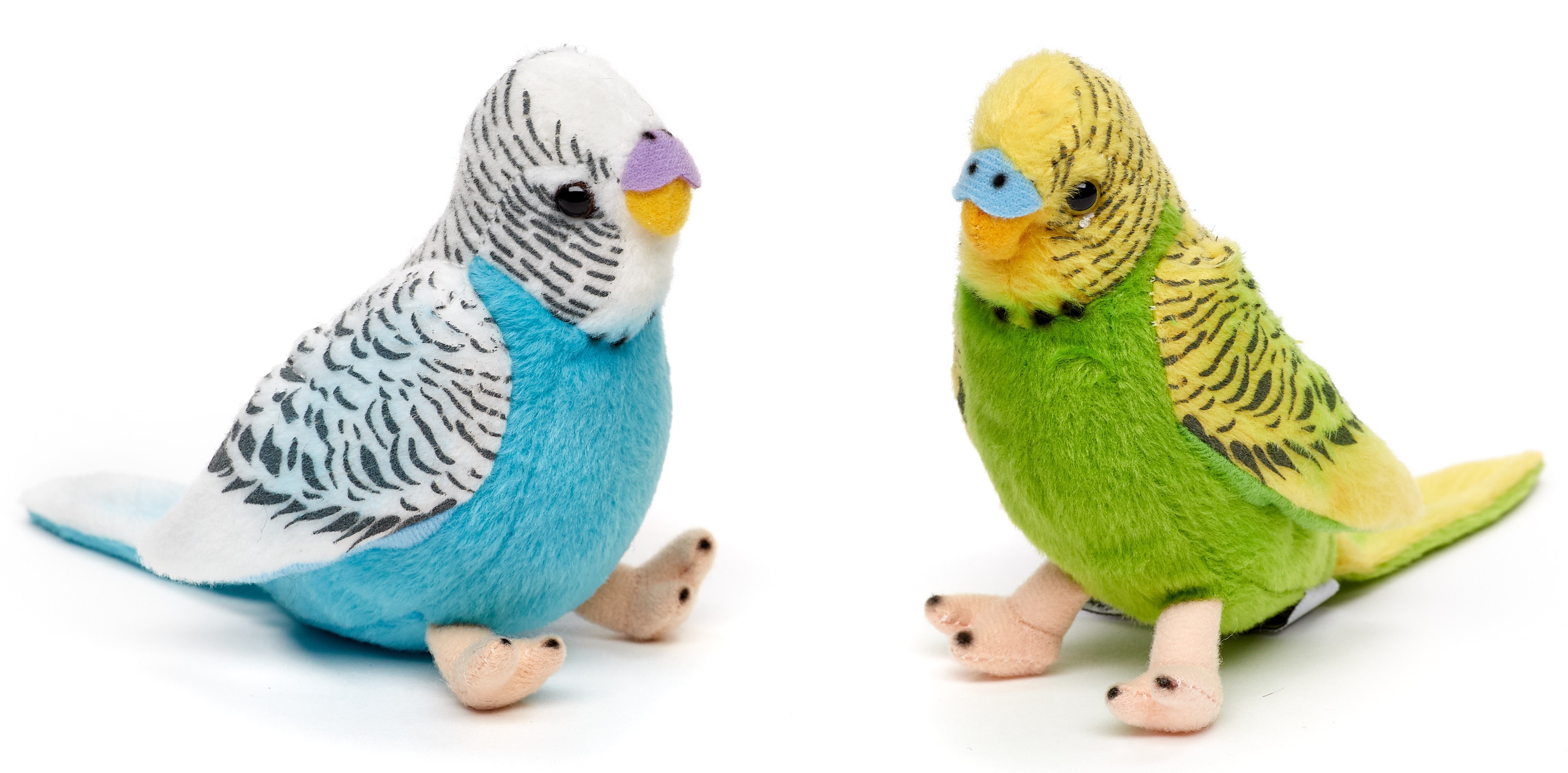 Budgie without voice (green/blue) - 12 cm (height)